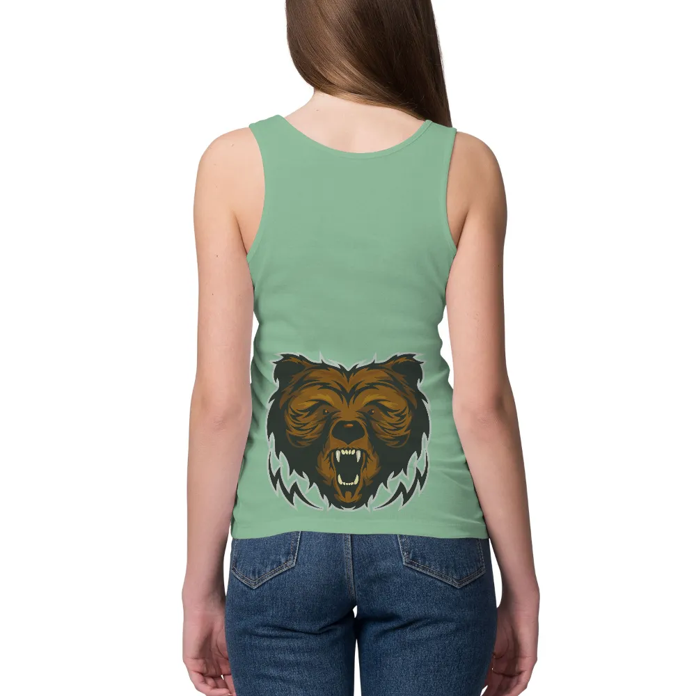 Graphic Tees: Unleash Your Wild Spirit with the Powerful Bear Design|endor forest summer camp shirt