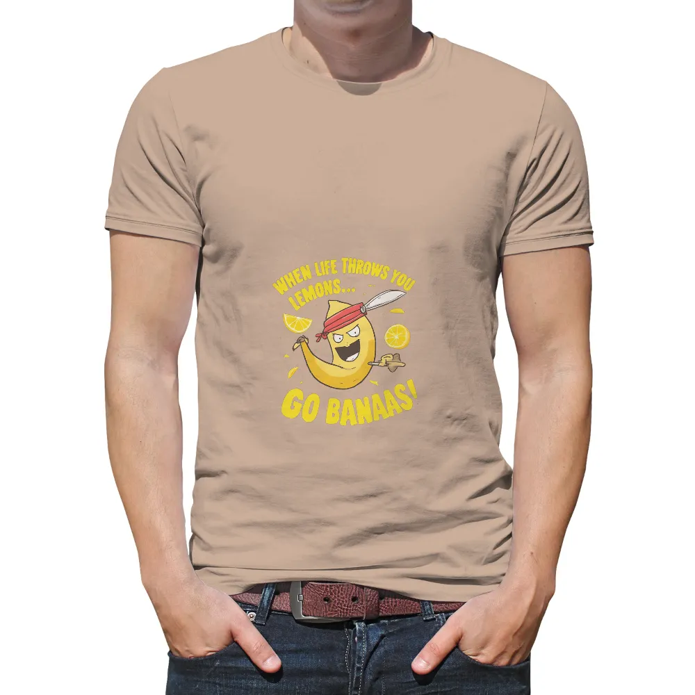 Banana Humor Design: Embrace Life with a Twist|t shirt yellow roblox