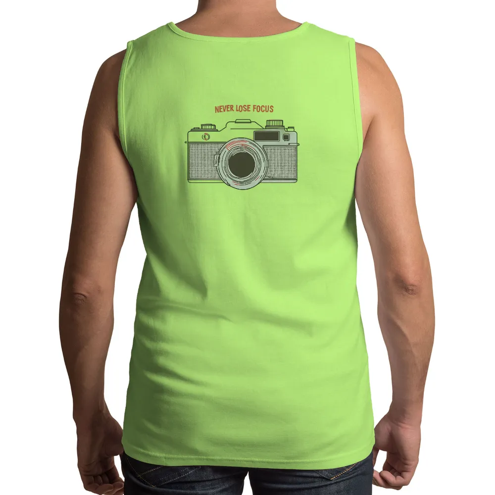 T-Shirts Custom: Never Lose Focus - Vintage Camera Design|womens neon graphic tees