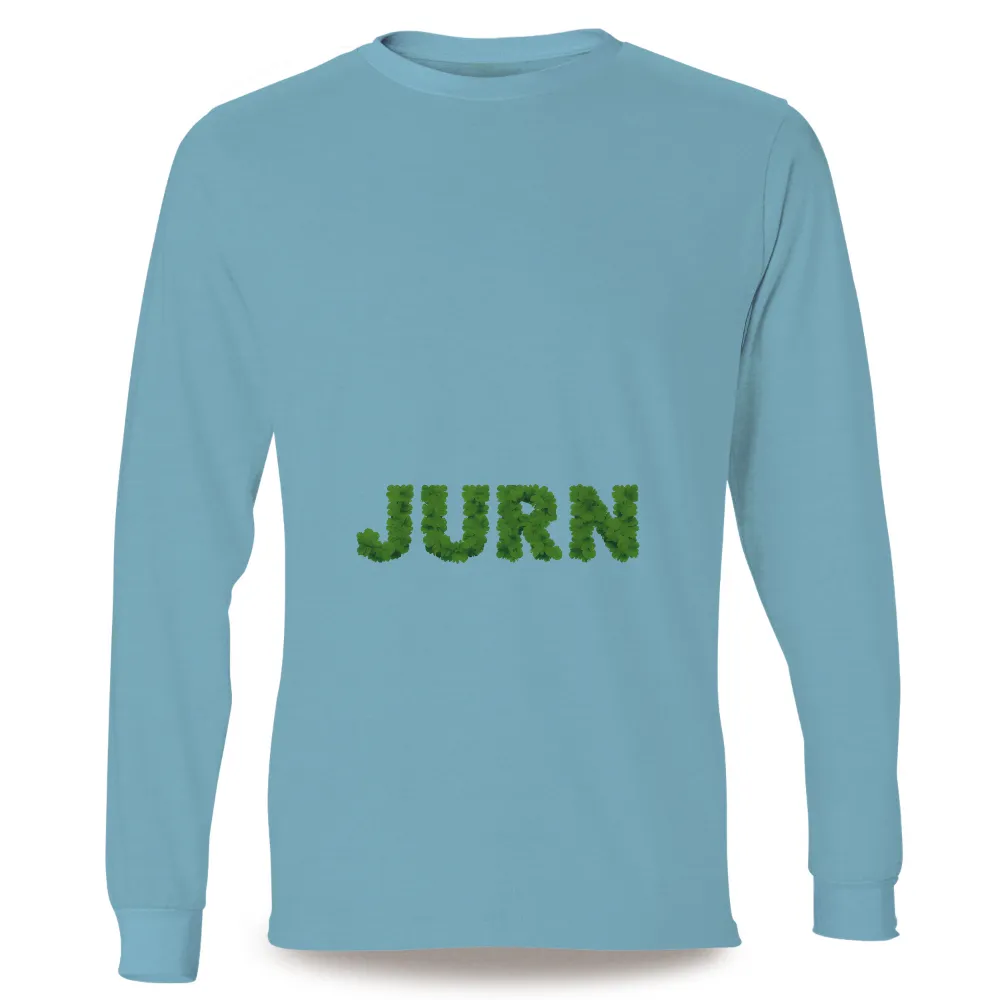 T-Shirts Custom: Nature's Embrace - JURN in Green Leaves|army green logo