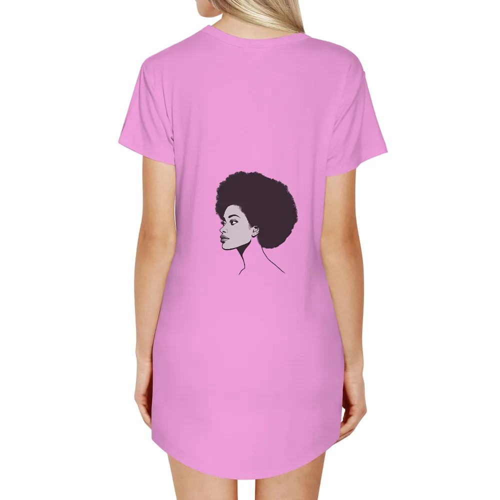 T-Shirts Design: Aria - Minimalist Afro Profile|hope trip shirt