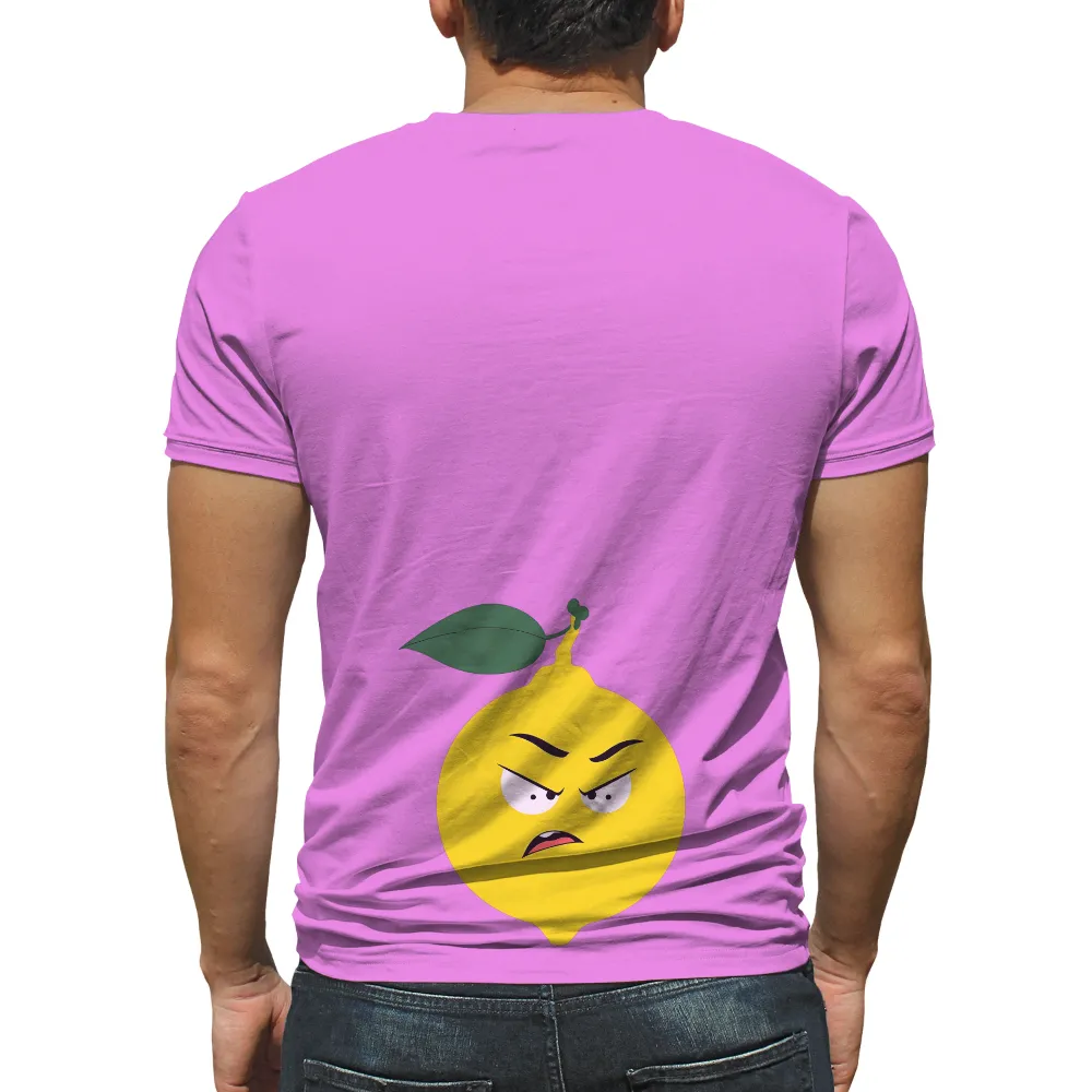 Tee Shirts Printed: Grumpy Lemon - Funny & Quotes|blue shirt cartoon character