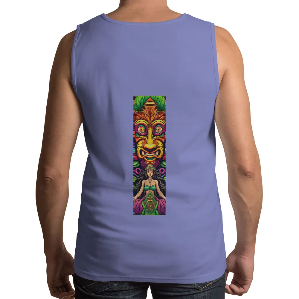 T-Shirts Custom: Embrace the Power of the Great Tiki with Artistic Designs| Young woman dressed in traditional attire