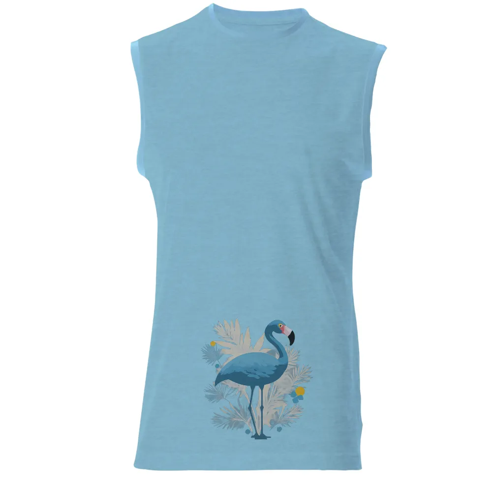 Customized Tee Shirts: Blue Flamingo - Nature's Elegance|blue t shirt for roblox