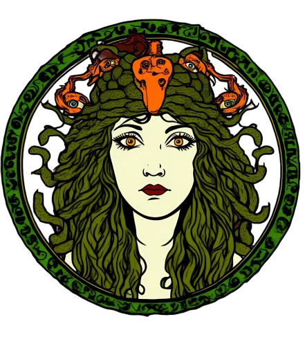 T-Shirts Pattern: Medusa's Alluring Danger