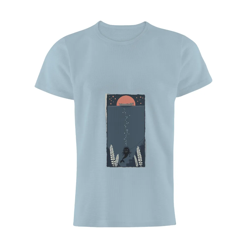 T-Shirts Design: Unveiling the Depths of Fear and Mystery| Hybrid of a mermaid and a monster