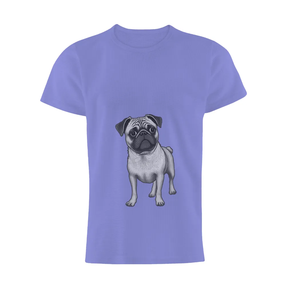 Custom T-Shirt Printing: Expressive Pug Design|pink cute t shirt roblox