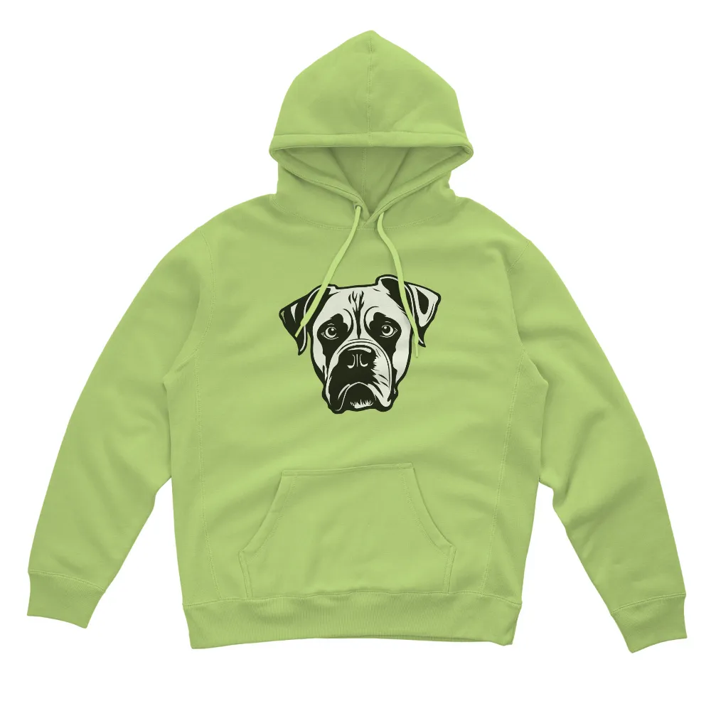 Custom Tee Shirts: Expressive Boxer Dog - Artistic Design|black and white wonder woman shirt