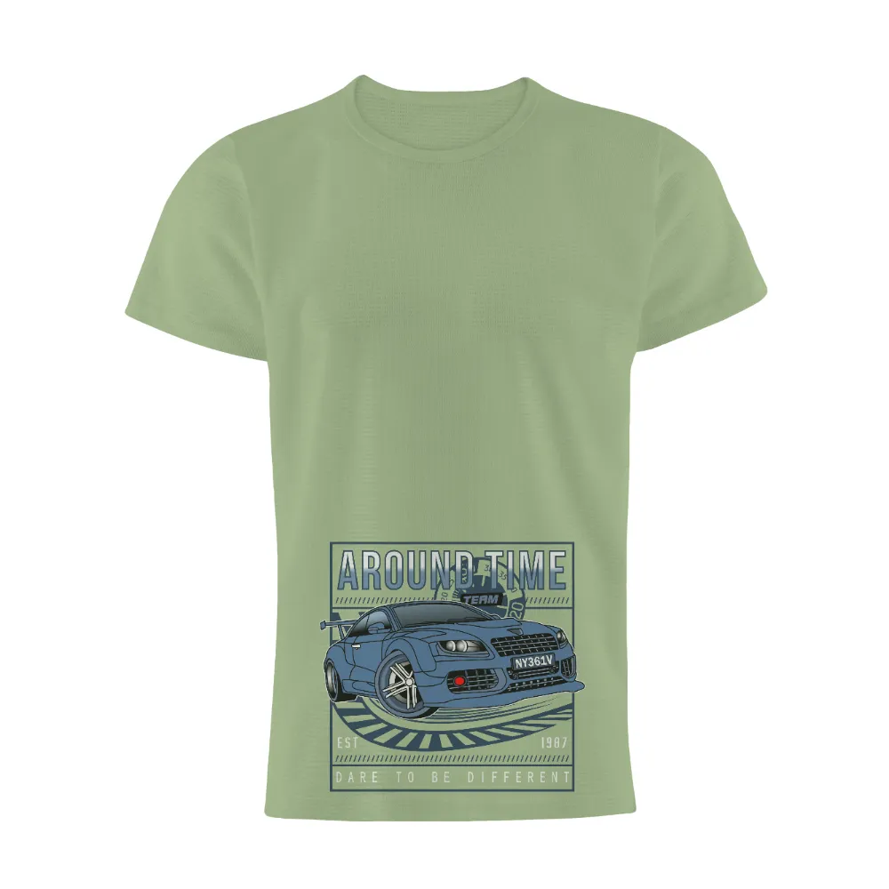 T-Shirts Custom: Around Time Team - Sports Car Racing Spirit|stinky pinky car t shirt