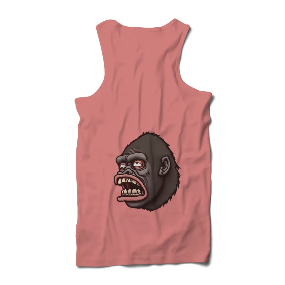 Shirts Graphic Tees: Fierce Gorilla Face - Empowerment and Confidence|mom to the 4th power shirt