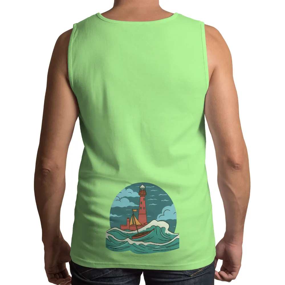 Shirts Graphic Tees | Sailor's Journey: Lighthouse & Waves| Hope