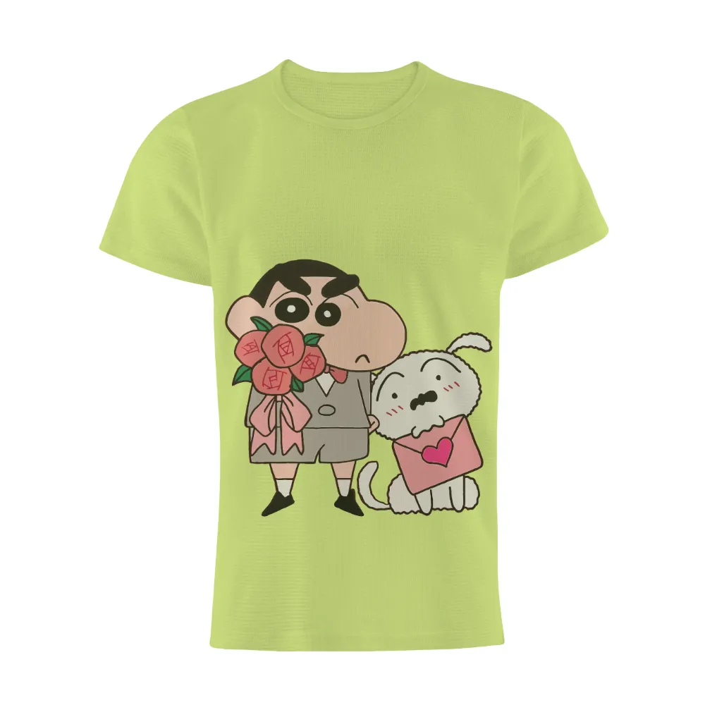 Custom Tee Shirts: Shin-chan and Shiro's Heartwarming Friendship|love for damar t shirt nfl