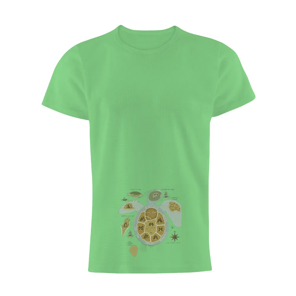 T-Shirts Custom: Explore the Fantastical Turtle Map| adventure turtle map