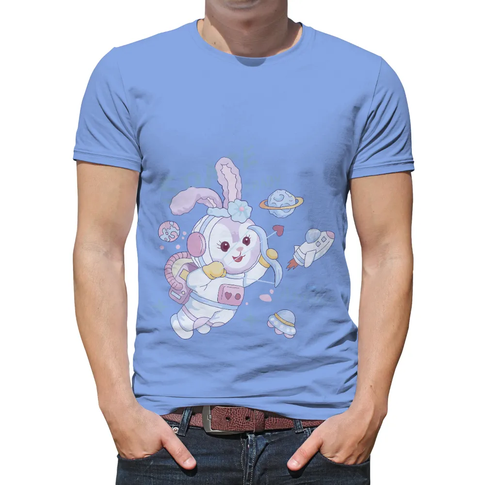 Tee Shirts Printed: Space Bunny Astronaut - Whimsical Space Exploration|outerstuff space jam