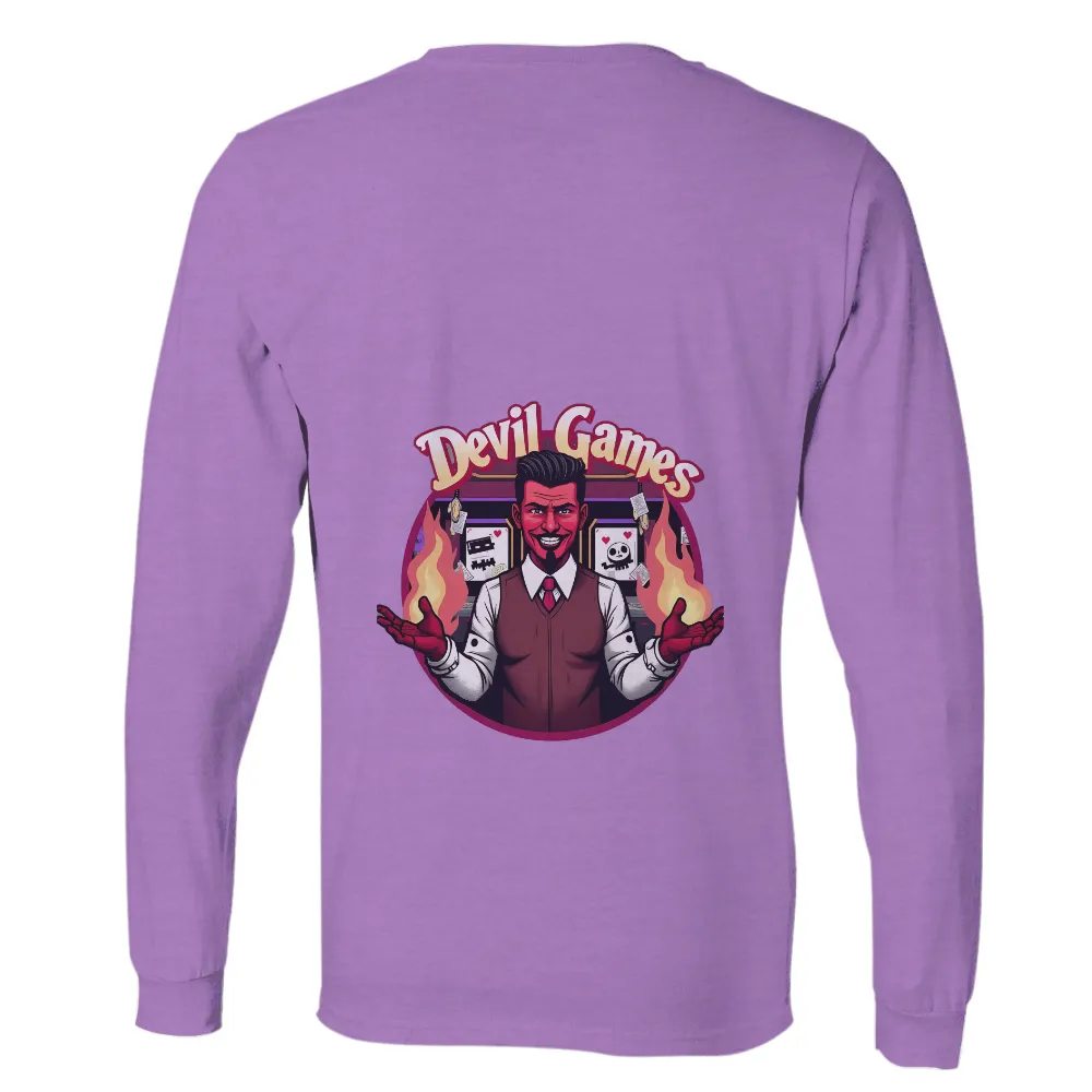 Devil Games T-Shirts Design | Humorous Gambling Tees| mischievous grin