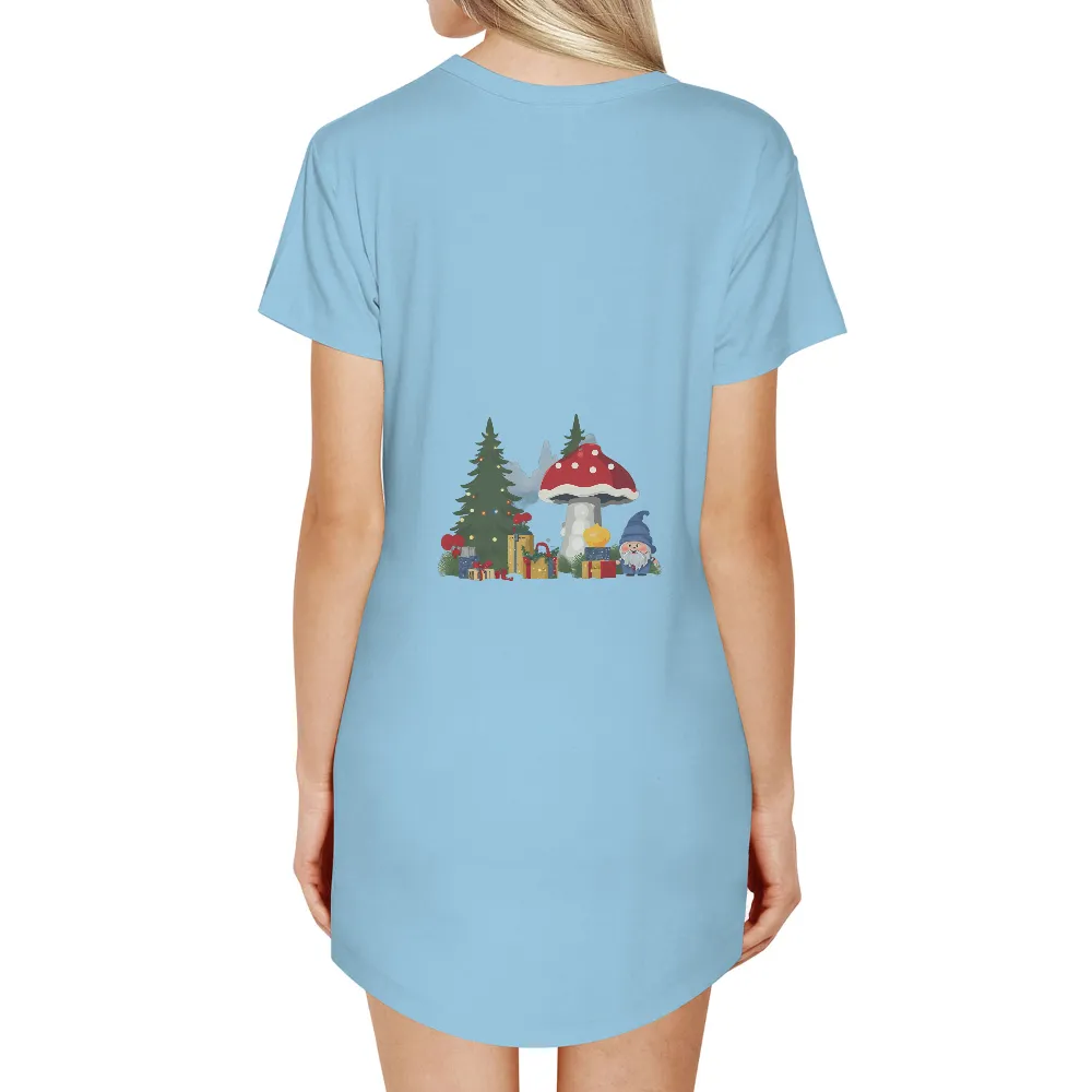 Shirts Graphic Tees: Glimmer's Magical Christmas Forest|gnome st patrick's day shirt