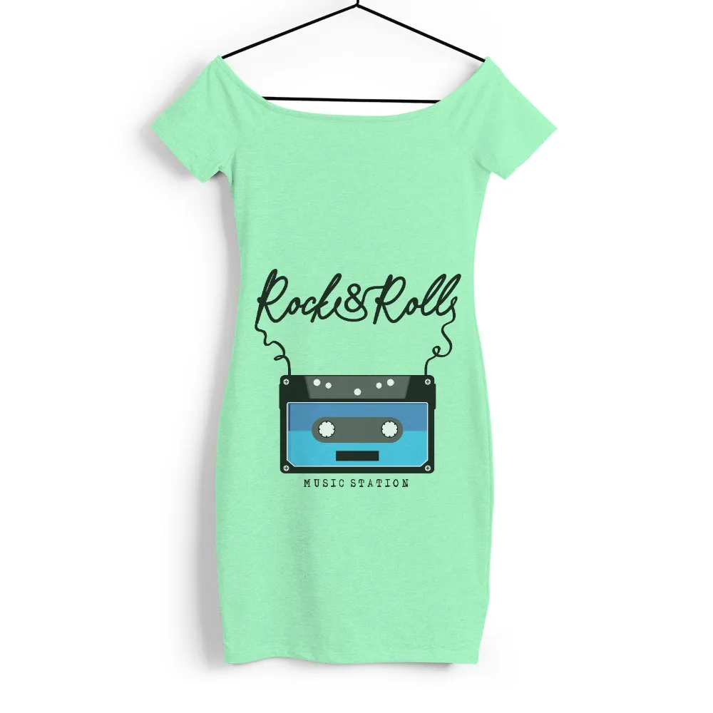 TShirt Design: Vintage Cassette Tape - Nostalgia and Music|bleached country music shirts