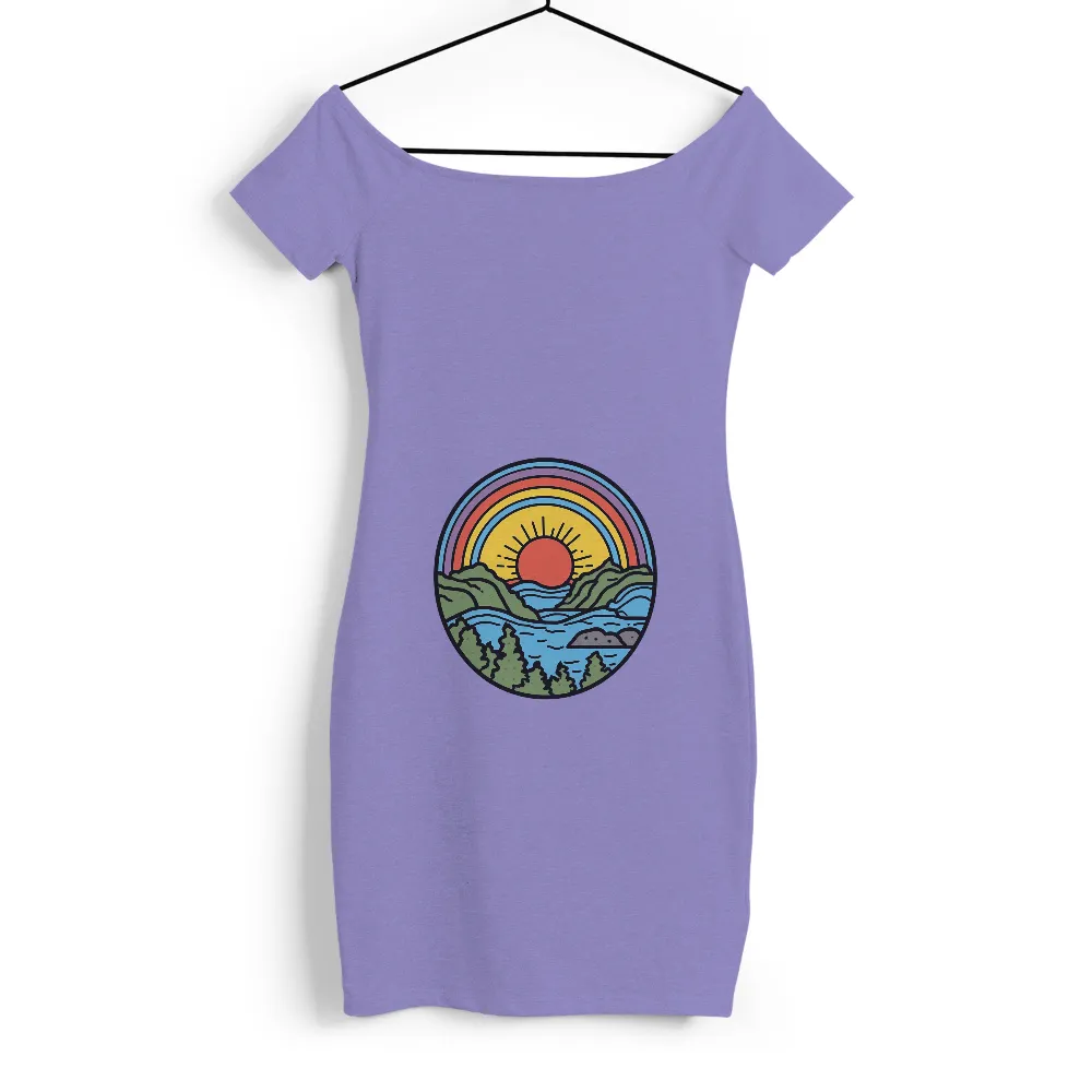 Customized Tee Shirts: Embrace Nature's Harmony with Elara's Rainbow Design|rose apothecary rainbow shirt