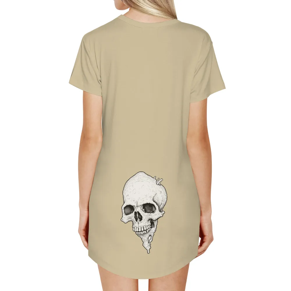 TShirt Design: Surreal Skull with Apple - Life and Death Cycle| skull and apple design