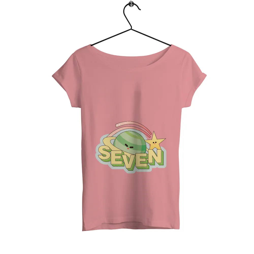 Graphic Tees: Quirky Planet and Star Friendship with SEVEN|mama mini rainbow shirts