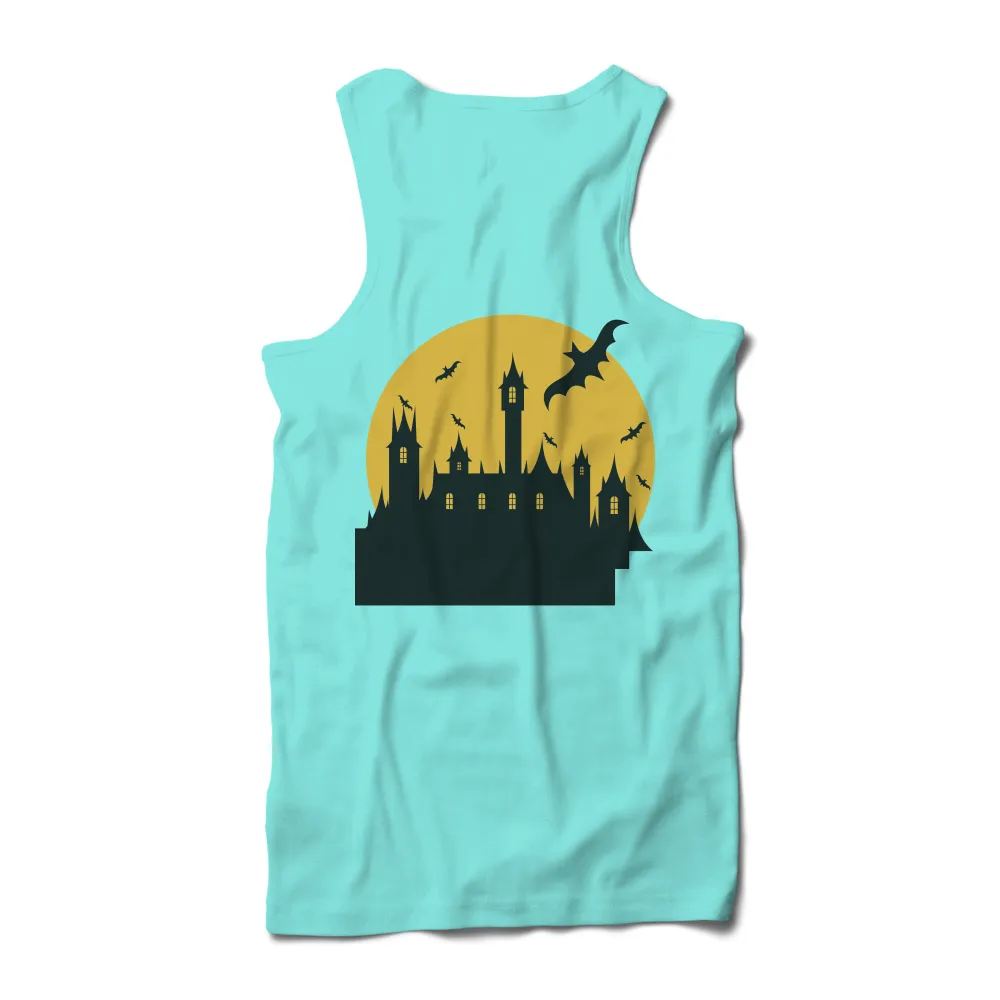 T-Shirts Custom: Spooky Castle Silhouette - Halloween Mystery|final fantasy t shirts official