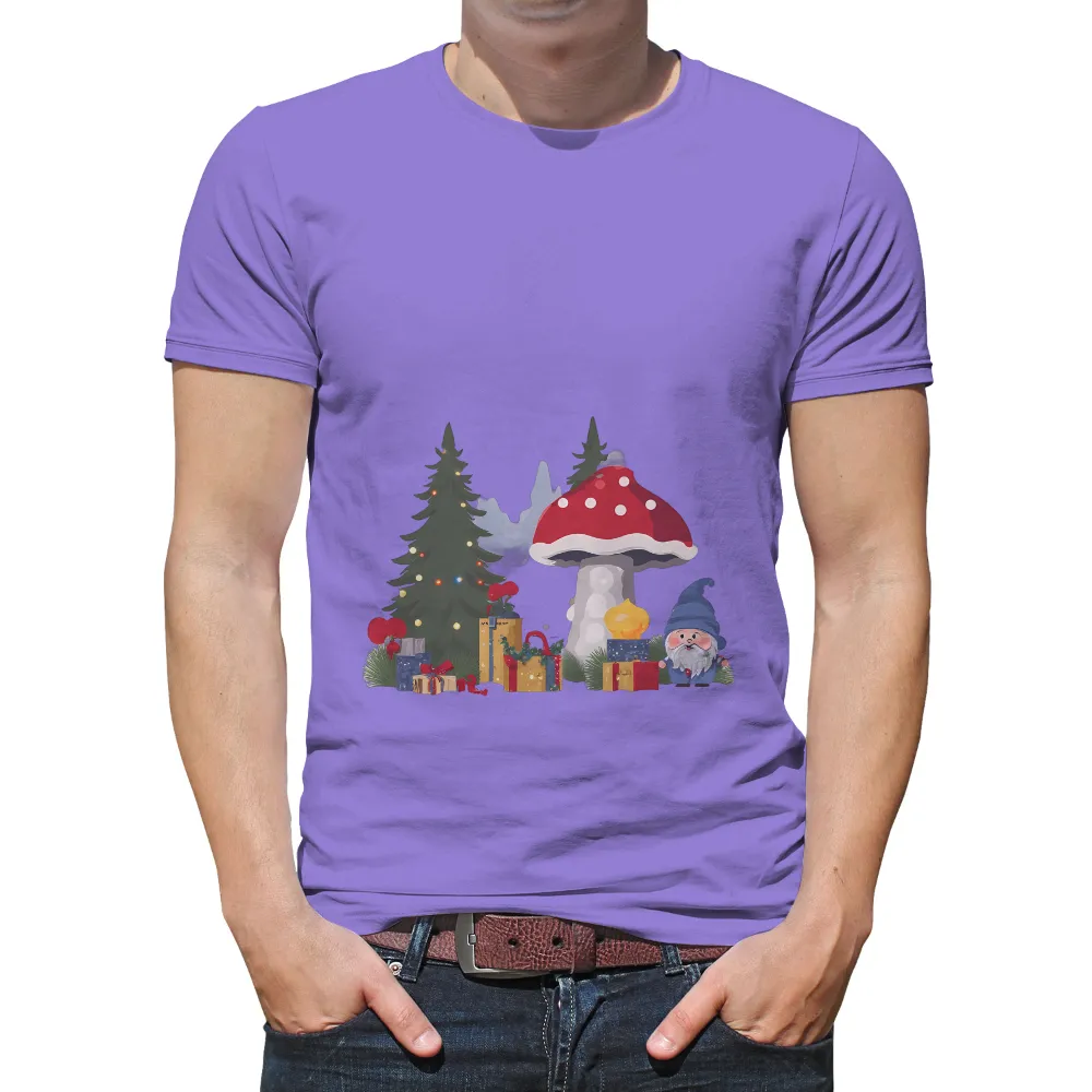 Shirts Graphic Tees: Glimmer's Magical Christmas Forest|gaming christmas t shirt