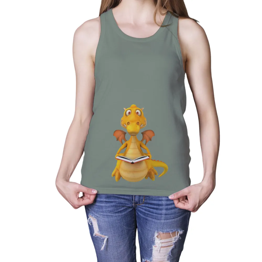 T-Shirts Design: Zephyr the Wise Dragon - Reading and Learning|final fantasy t shirts official