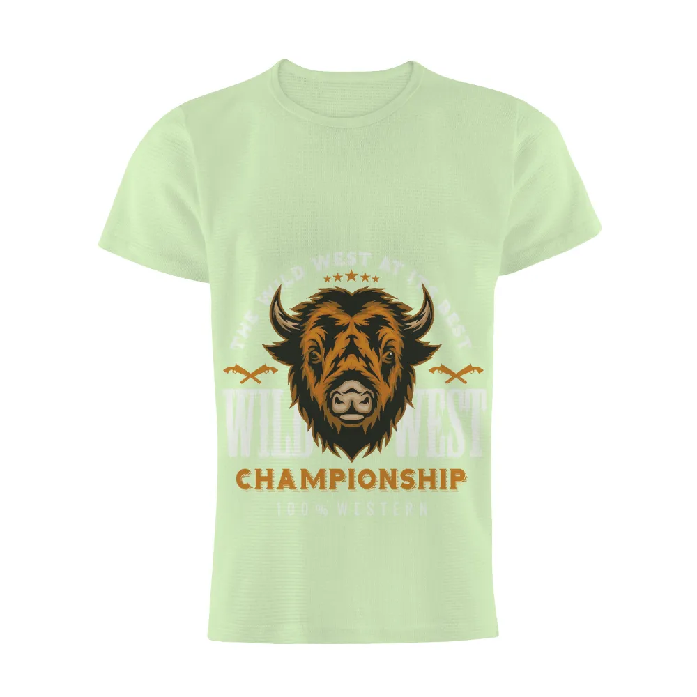 Shirts Graphic Tees: Thunder the Bison - Wild West Championship|rajputana rifles t shirt