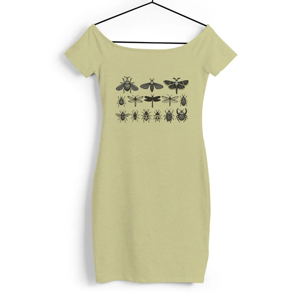 T-Shirts Design: Monochrome Insect Collection|reign forest fronds camp shirt