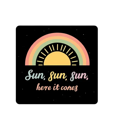 Whimsical Rainbow Sun Graphic: Embrace Joy and Positivity