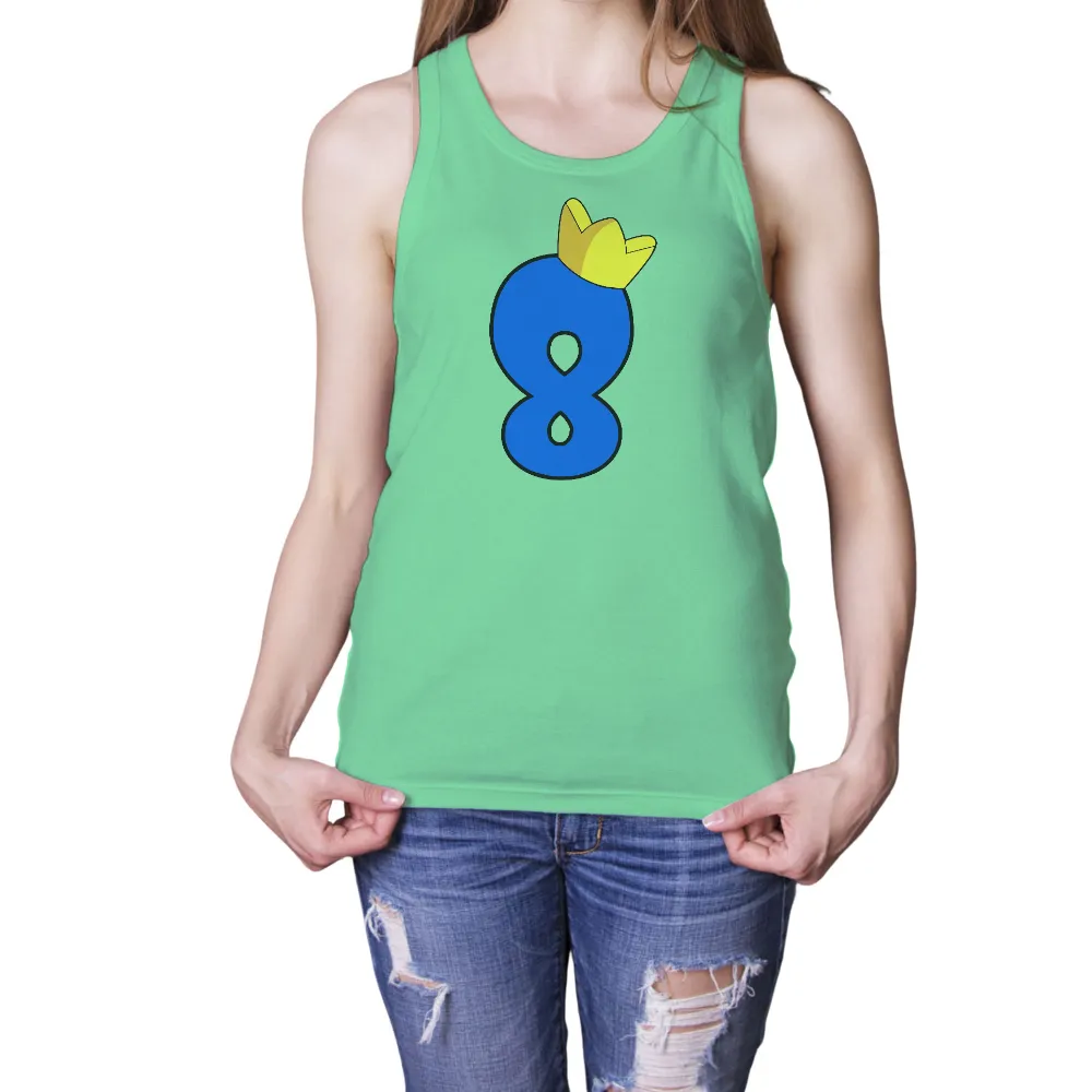 Tee Shirt Printing: Whimsical Number Eight with Crown - Ambition and Dreams|foxy t shirt roblox