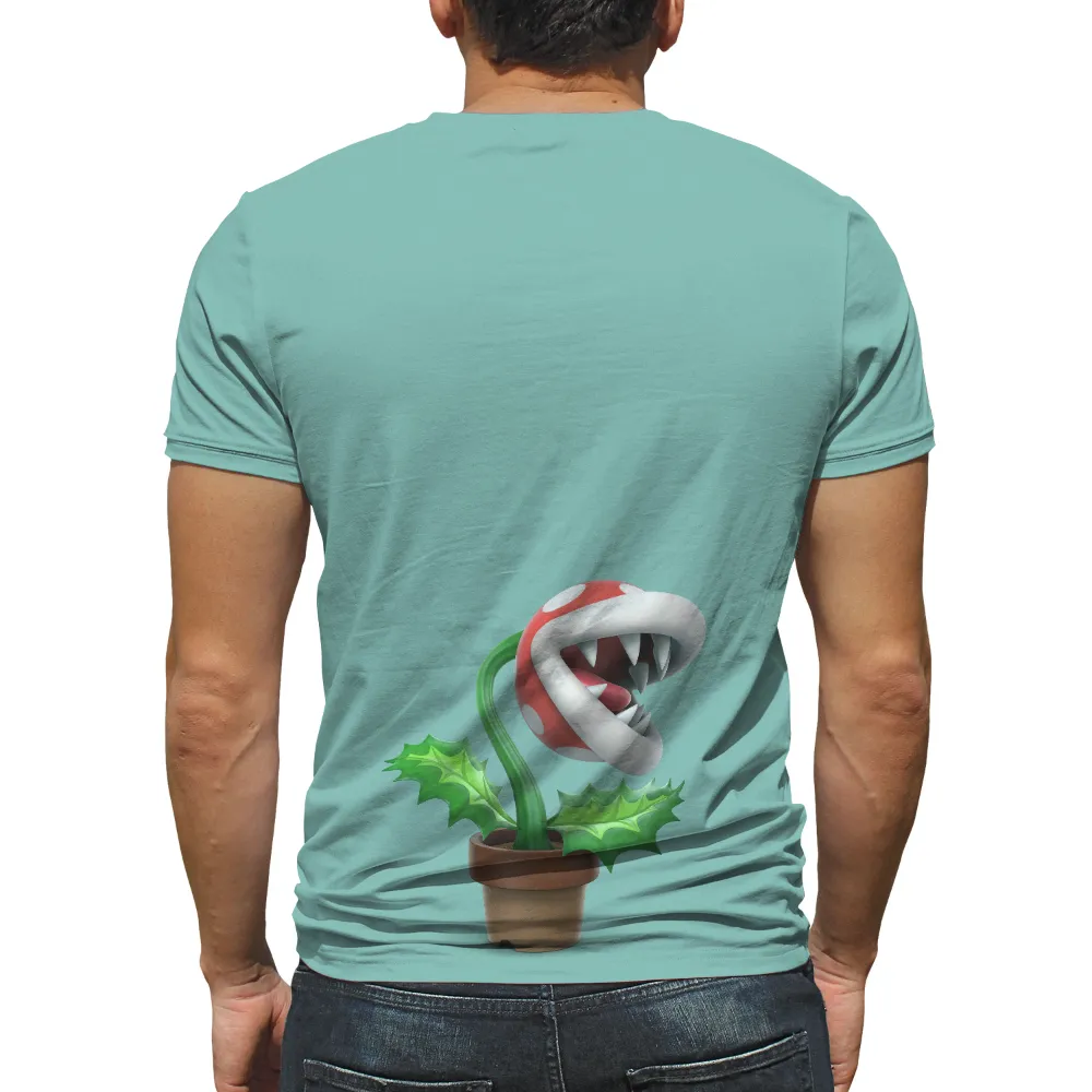 Shirts Graphic Tees: Piranha Plant from Classic Gaming|video game class t shirt