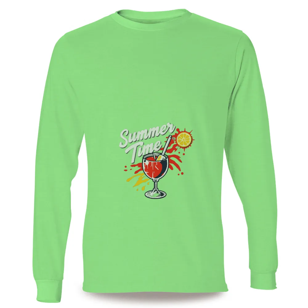 Tee Shirts Printed: Summer Time Lemonade Joy|refreshing glass of lemonade