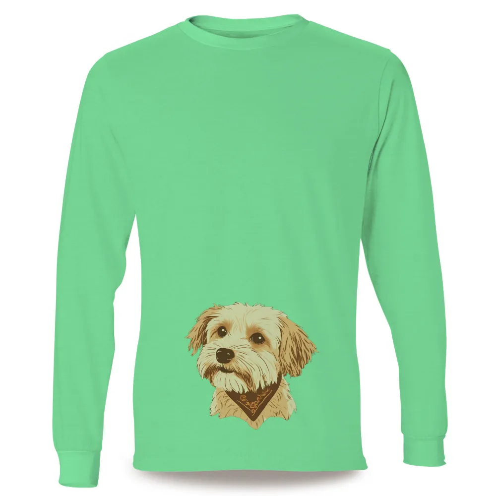 T-Shirts Custom: Golden Dog with Bandana - Friendship and Joy|astros hot dog shirt