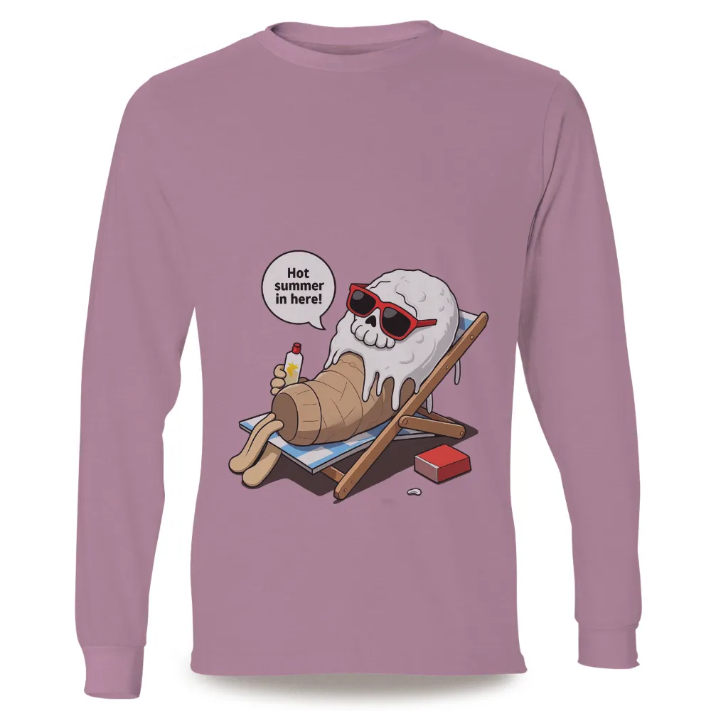 Tee Shirt Printing: Summer Fun with Ice Cream Skull | Funny & Quote Tees| Relaxing summer scene