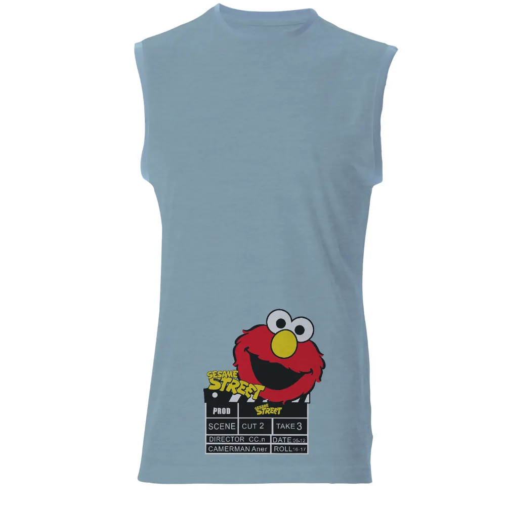 TShirt Printing: Elmo's Joyful Clapperboard Adventure|got film t shirt