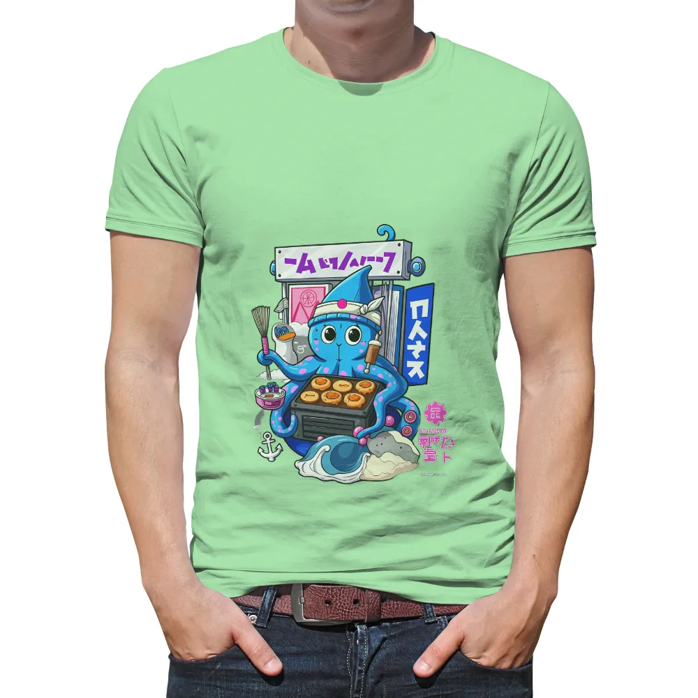 Tee Shirt Printing: Takoyaki Master - Anime T-Shirt Design| Japanese shop