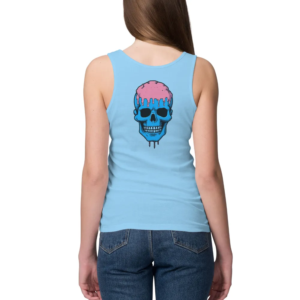 T-Shirts Custom: Melting Mind | Surreal Skull Design| life and death symbolism