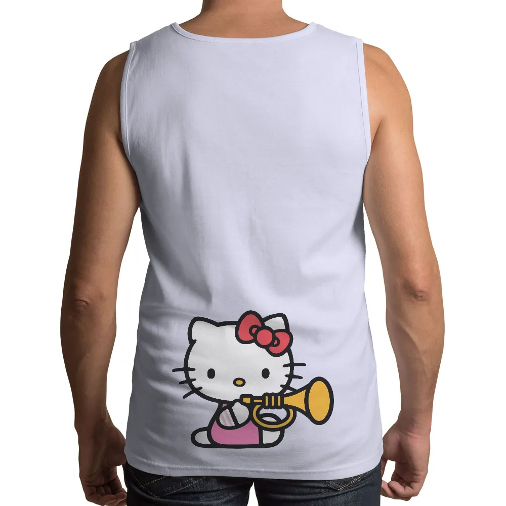 T-Shirts Pattern: Hello Kitty Playing Trumpet - Vintage & Retro Design|hello kitty easter shirt