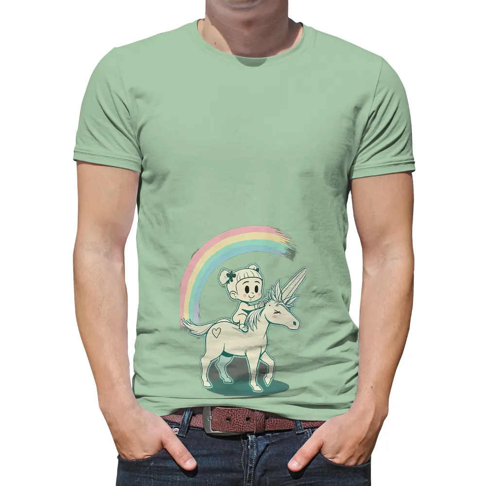 Shirts Graphic Tees | Unicorn Dreams & Rainbow Wonders| vibrant rainbow