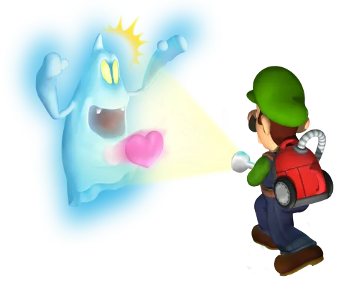 TShirt Design: Luigi's Heartfelt Ghost Hunt