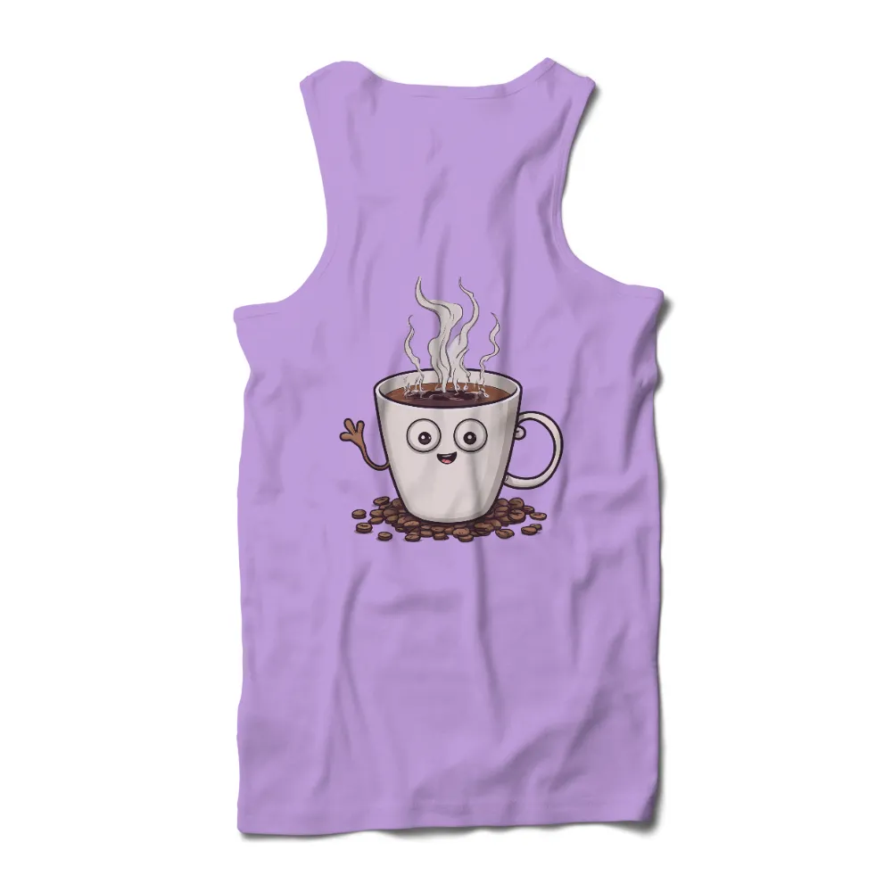 Shirts Graphic Tees: Brewster the Coffee Cup - Funny & Quotes|comfort colors bleach dye