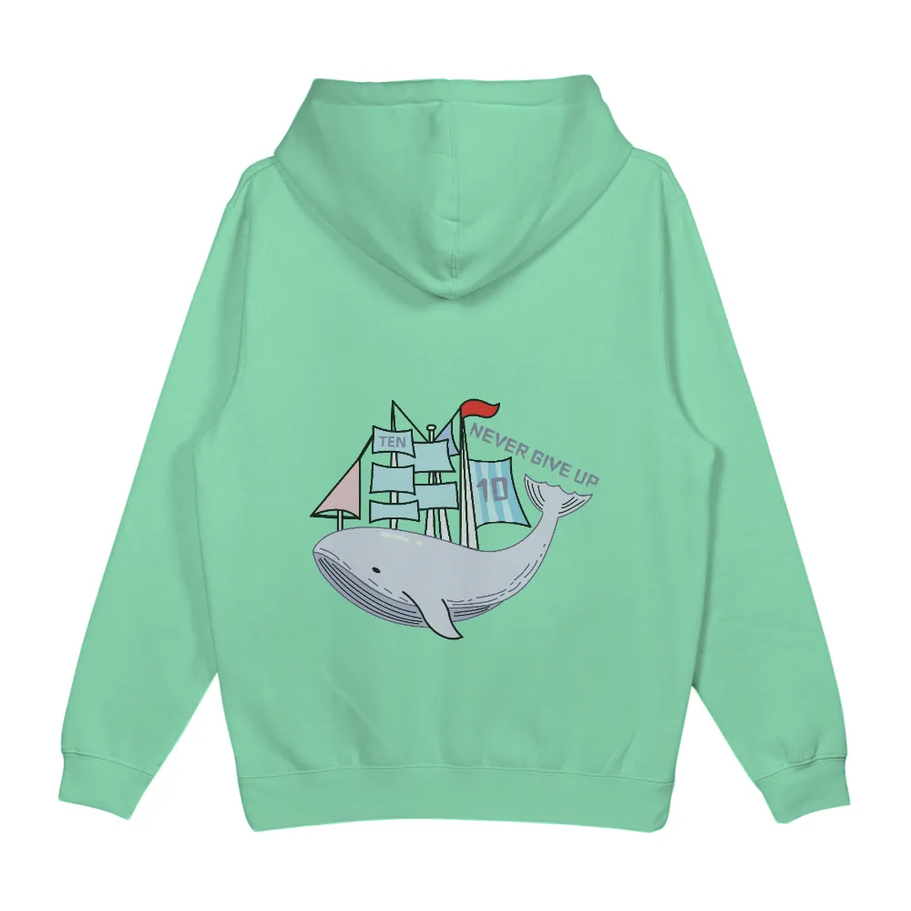 Custom Tee Shirts: Whale and Ship - Never Give Up|hope graffiti