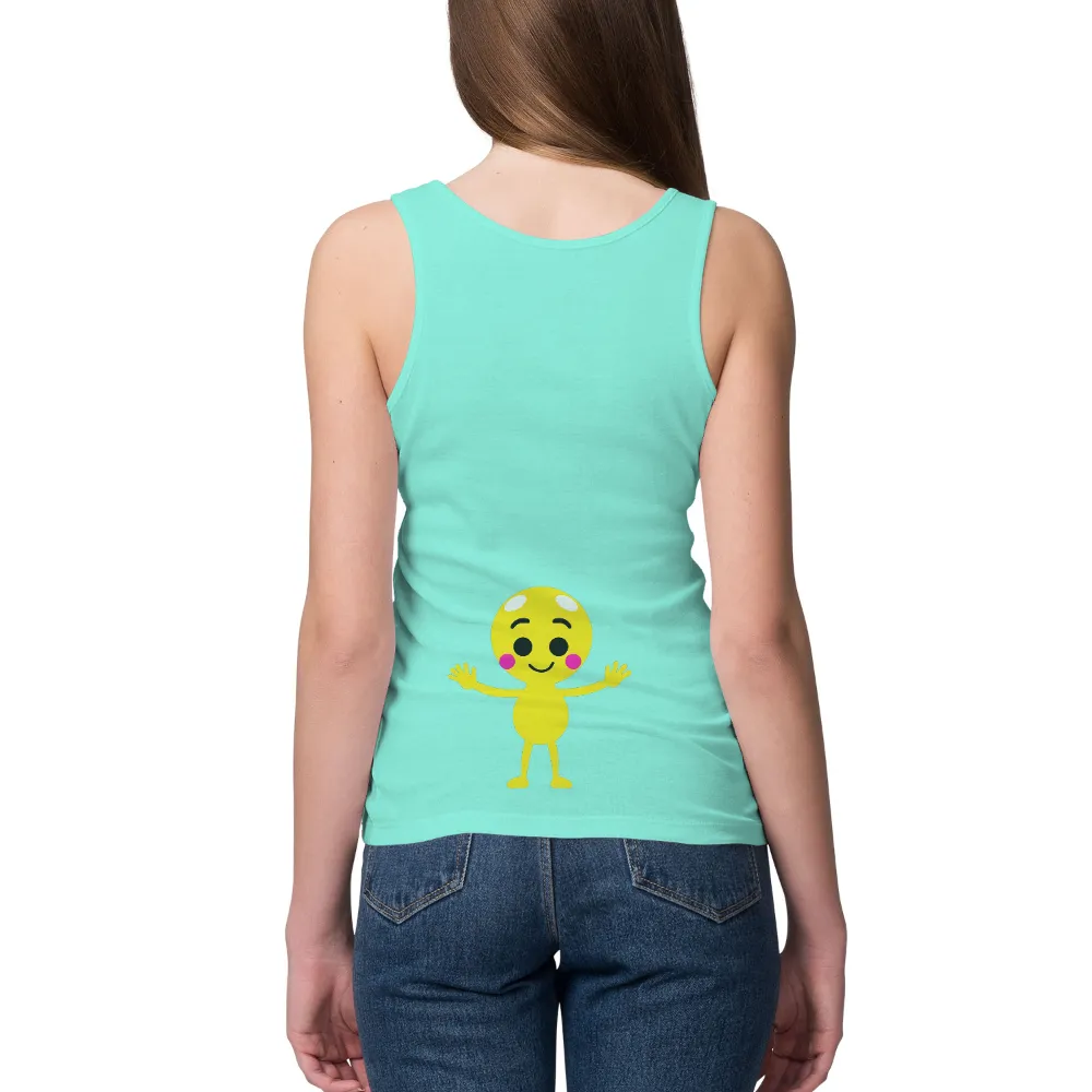 Tee Shirt Printing: Embrace Joy with Sunny - Cheerful Yellow Character|happy crimus it's chrismun