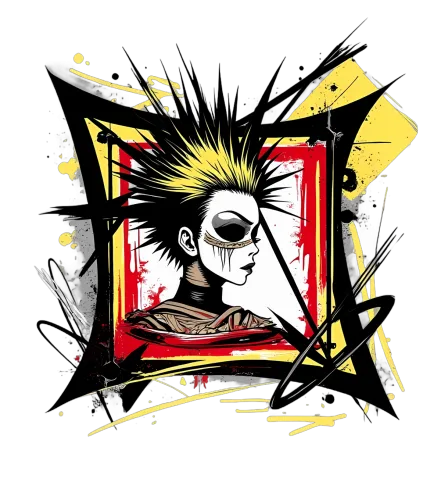 Custom T-Shirt Printing: Punk Rocker in Neon City