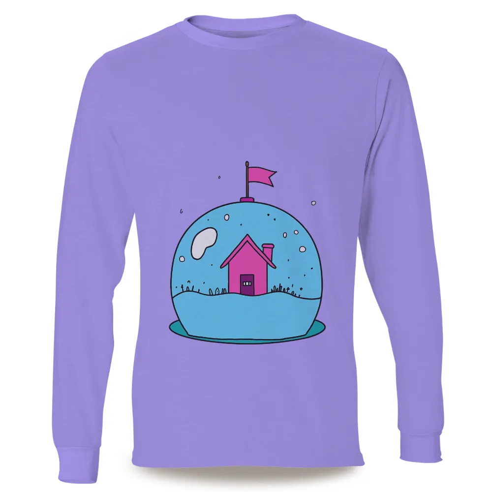 Snow Globe House: A Symbol of Warmth and Hope - T-Shirt Printing|sanctuary picnic shirt dress