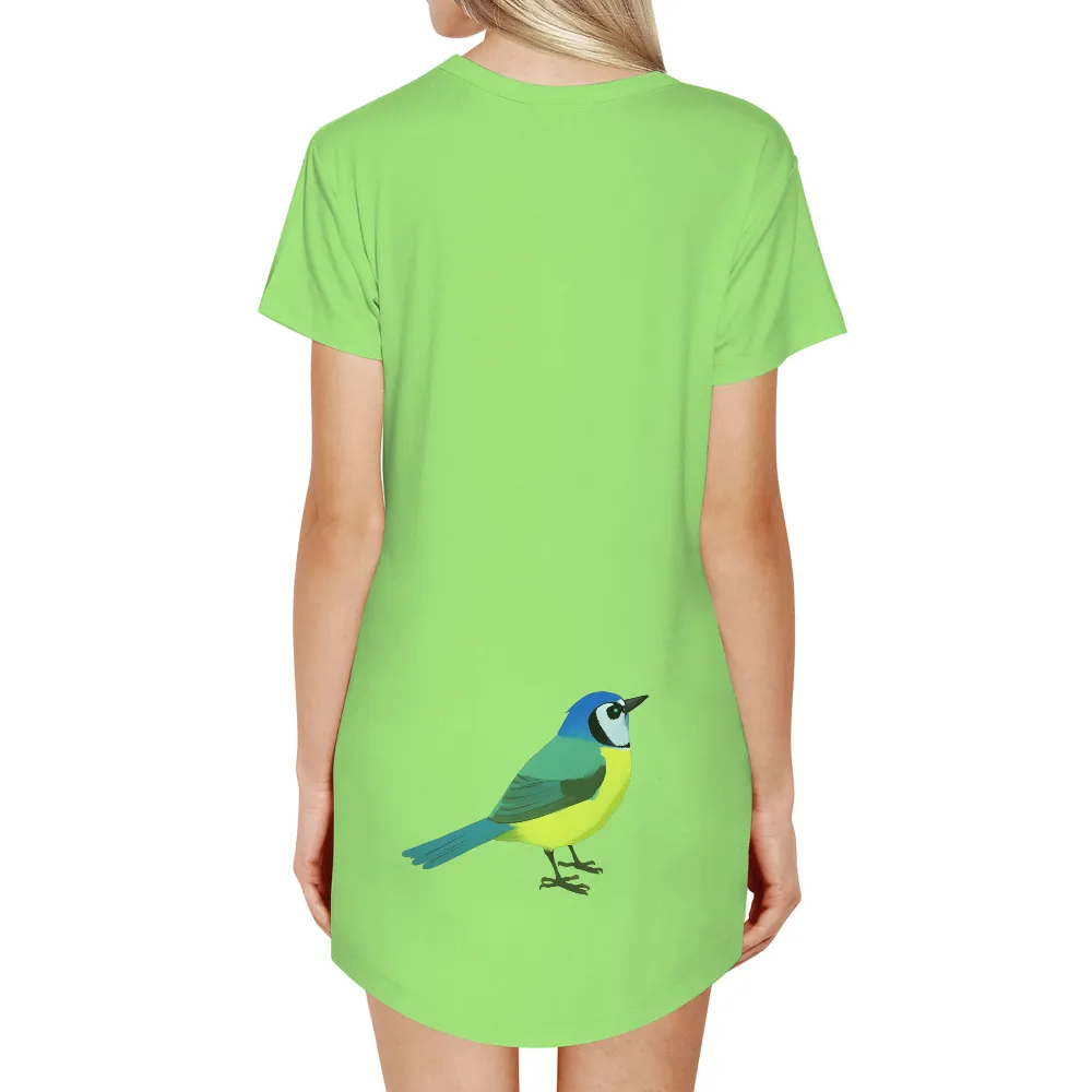 TShirt Design: Blue Tit - Vibrant Nature|men larry bird jersey