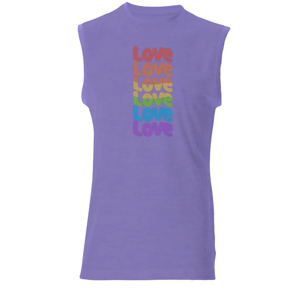 T-Shirts Custom: Love in Every Color - Rainbow Pride Design|rhcp unlimited love tshirt