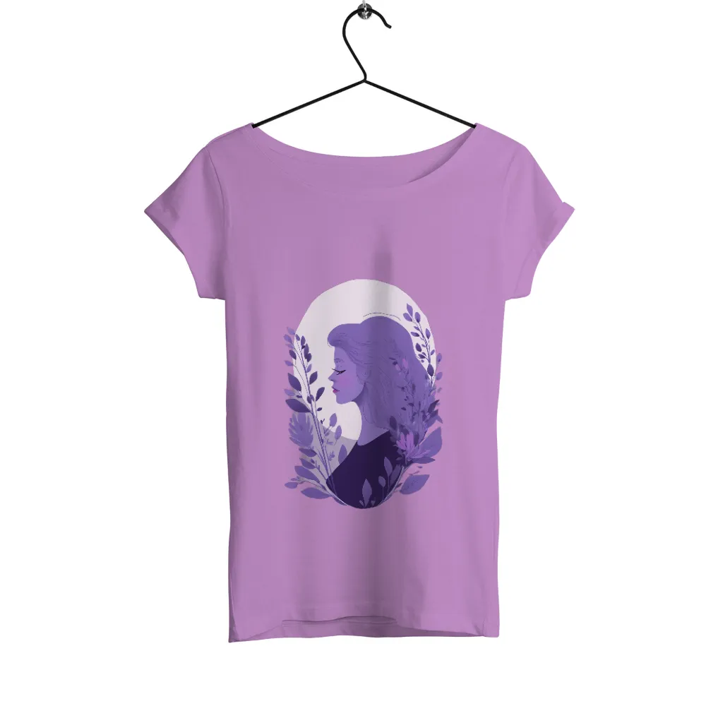 Custom Tee Shirts: Lavender Dreams - Artistic Design Inspired by Nature|floral relief shirt limited edition