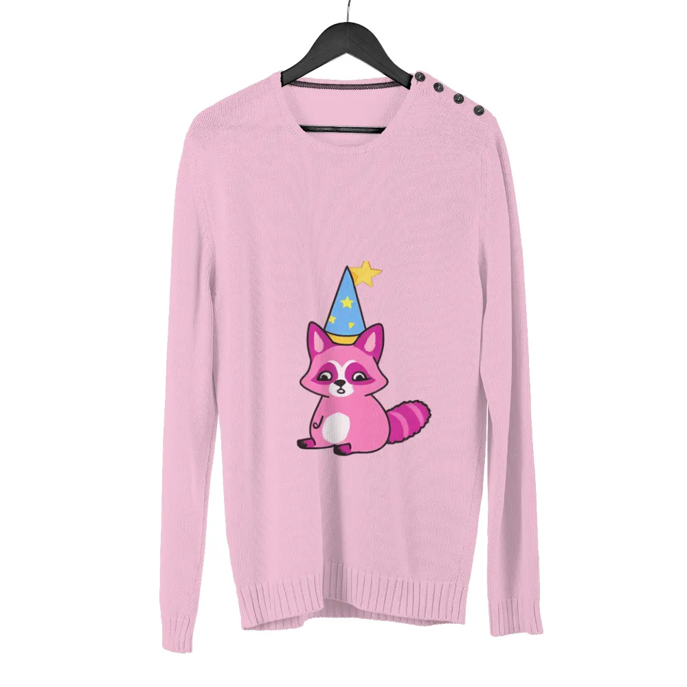 T-Shirts Custom: Spread Joy with Remy the Pink Raccoon Wizard|pokemon magic shirt 1999